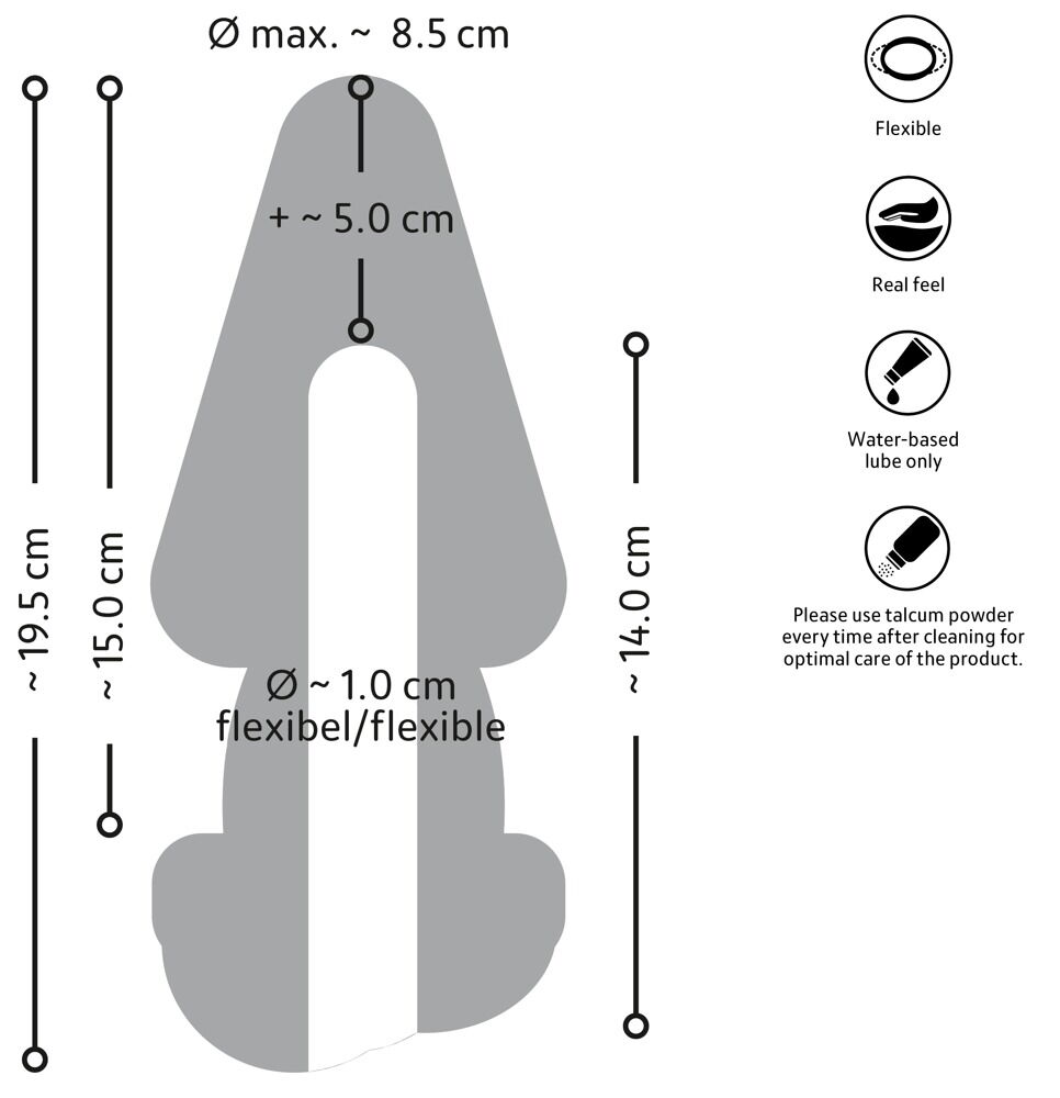 Analplug „2in1 Butt Plug & Extension“ als Penisverlängerung