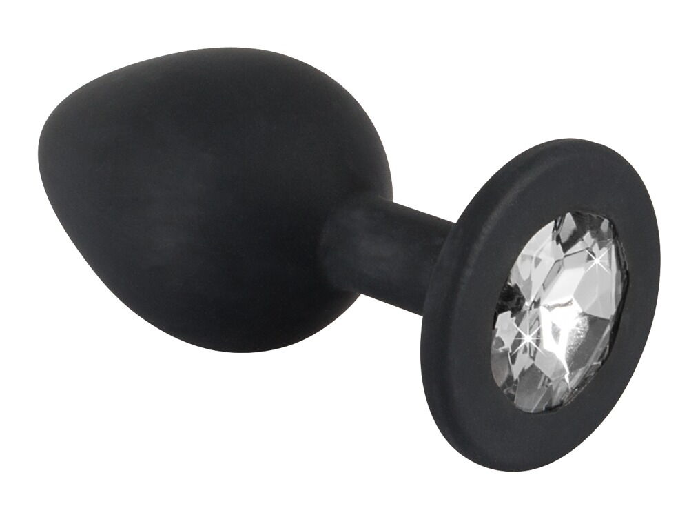 Analplug aus Silikon mit Schmuckstein