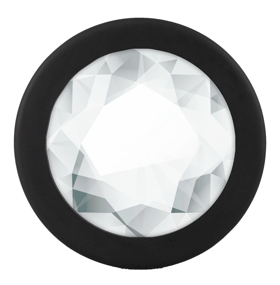 Analplug aus Silikon mit Schmuckstein