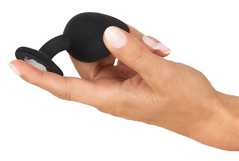 Analplug aus Silikon mit Schmuckstein