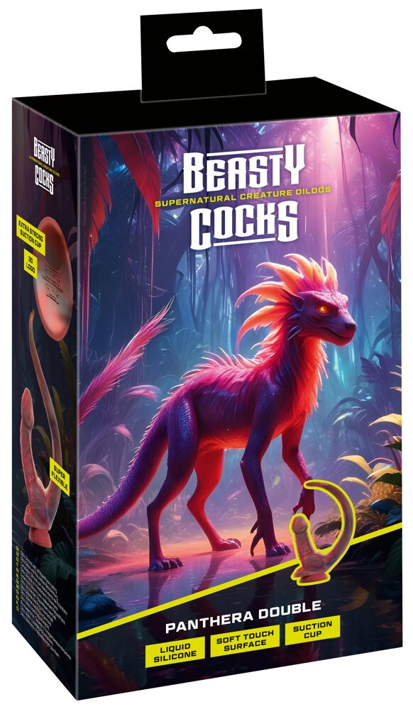 Doppeldildo „Panthera Double“ mit Saugfuß