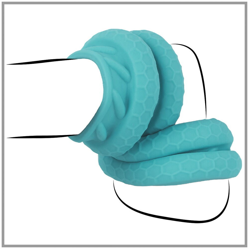 4-teiliges Penis-/Hodenring-Set