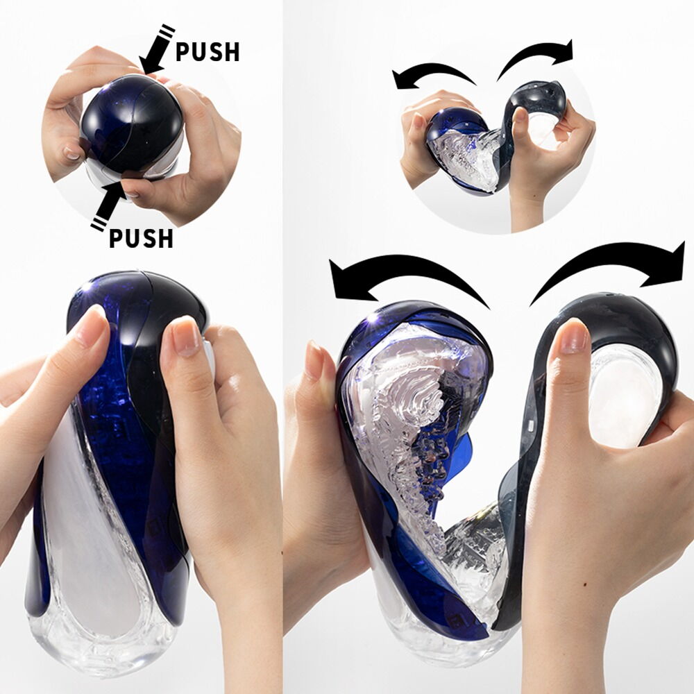 Masturbator „Flip 360” im intensiven Spiral-Drehdesign