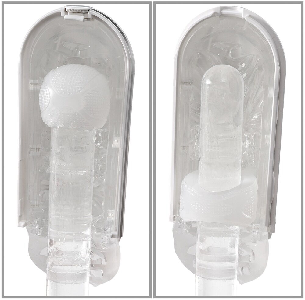 Masturbator „Flip Flexy” mit rundum griffiger Flexible Shell Außenhülle