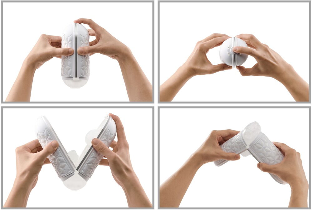 Masturbator „Flip Flexy” mit rundum griffiger Flexible Shell Außenhülle