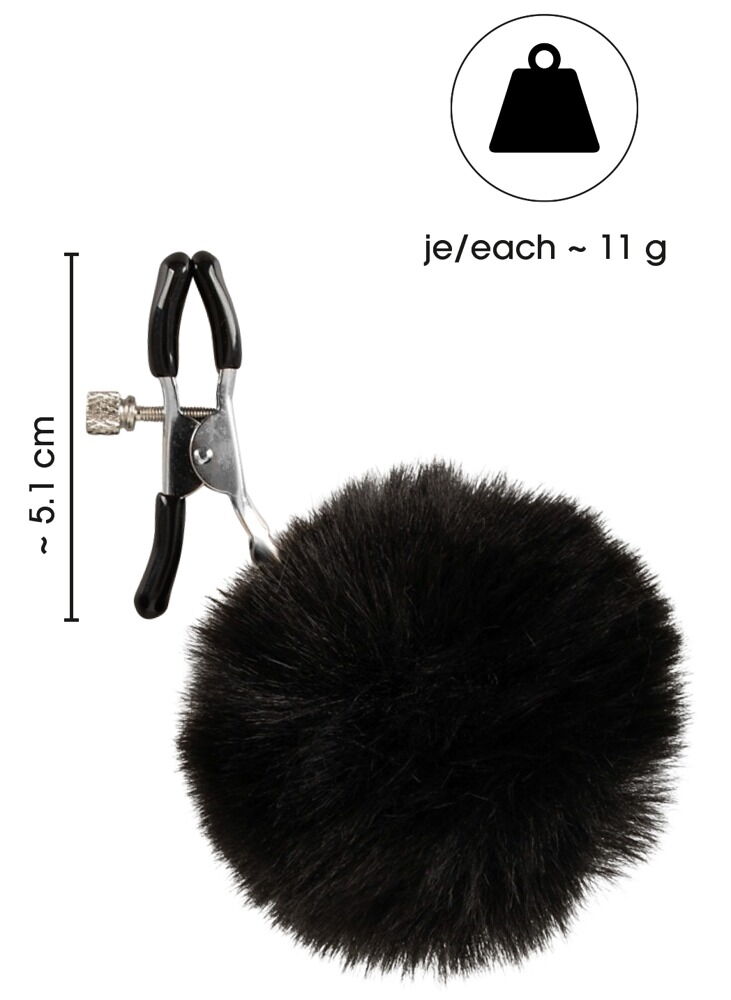 Nippelklammern mit Plüsch-Pompons