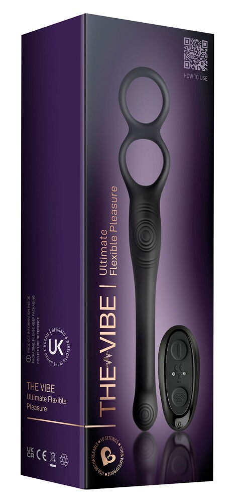 Analvibrator „The Vibe“ mit Penis- und Hodenring, multi-flexibel