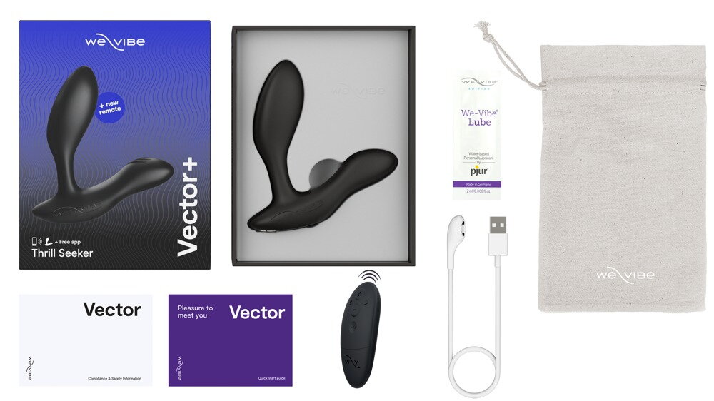 Vibro-Analplug „Vector+“ mit Fernbedienung, kompatibel mit We-Vibe App