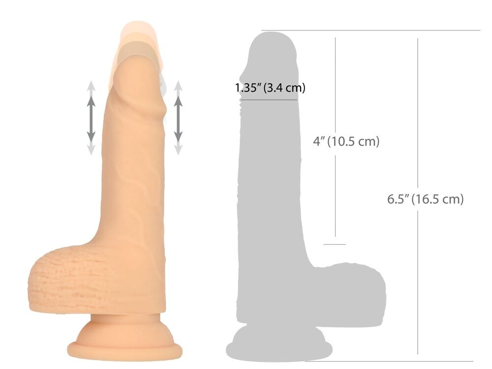 Stoßdildo „6,5" Thrusting Dong RC“ mit Saugfuß