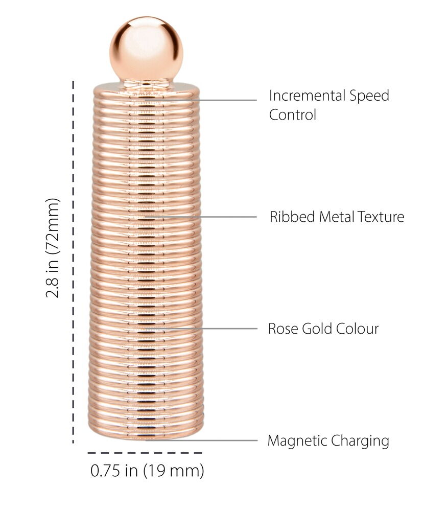 Vibrator „Desires“ mit 5 Silikon-Aufsätzen