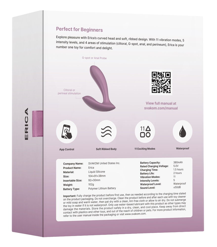 Panty-Vibrator „Erica“, 11 Vibrationsmodi per App oder am Toy