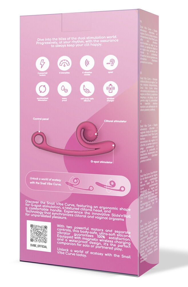 Vibrator „Snail Vibe Curve“ mit 2 Motoren für 600 Vibrations-Kombinationen