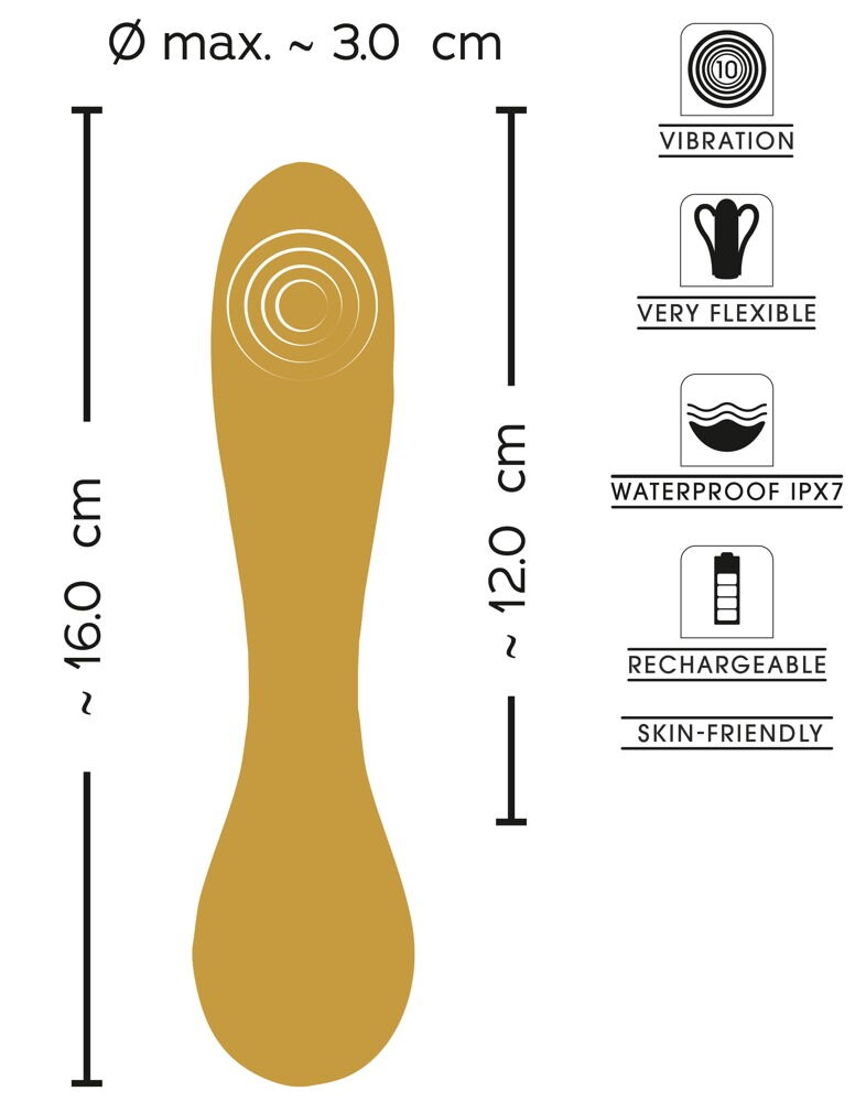 Vibrator im Metallic-Glossy-Look