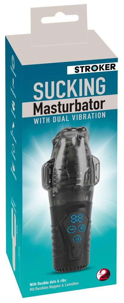 Masturbator mit Doppel-Vibration & Saugfunktion