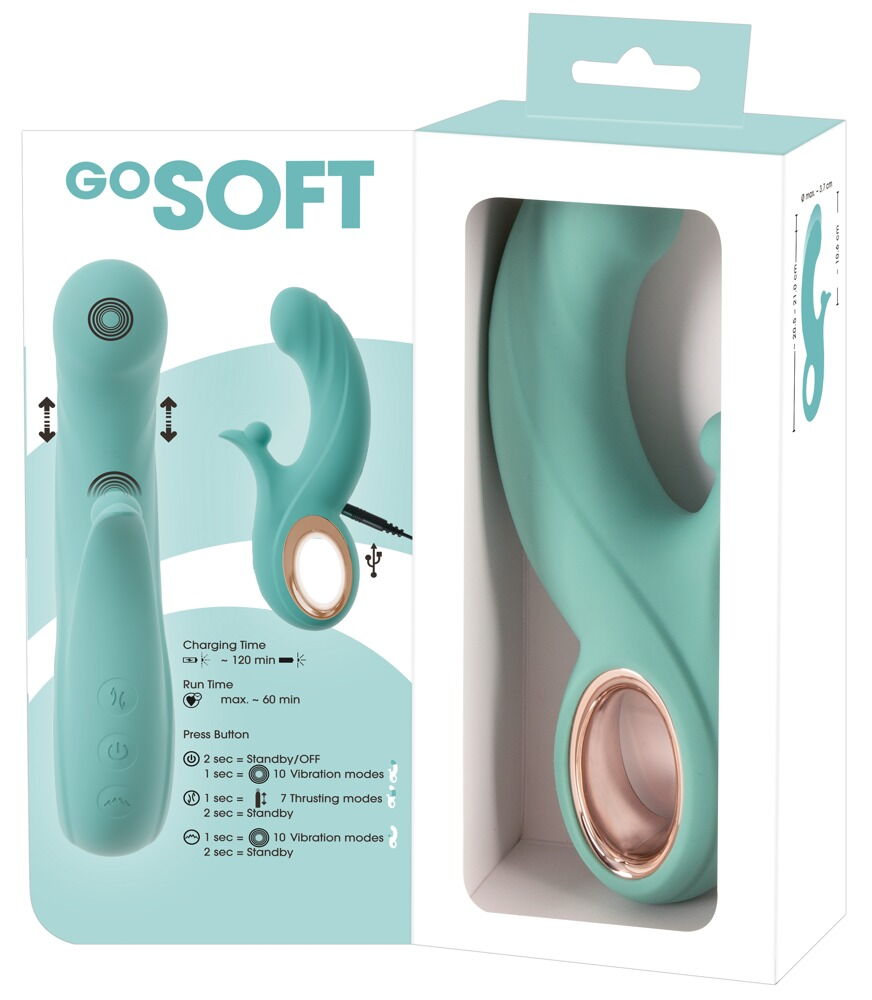 Stoßvibrator mit Kugel-Klitorisvibrator
