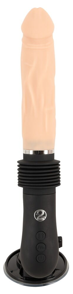 Stoßvibrator „RC Fucking Machine Flesh“ mit abnehmbarem Saugfuß