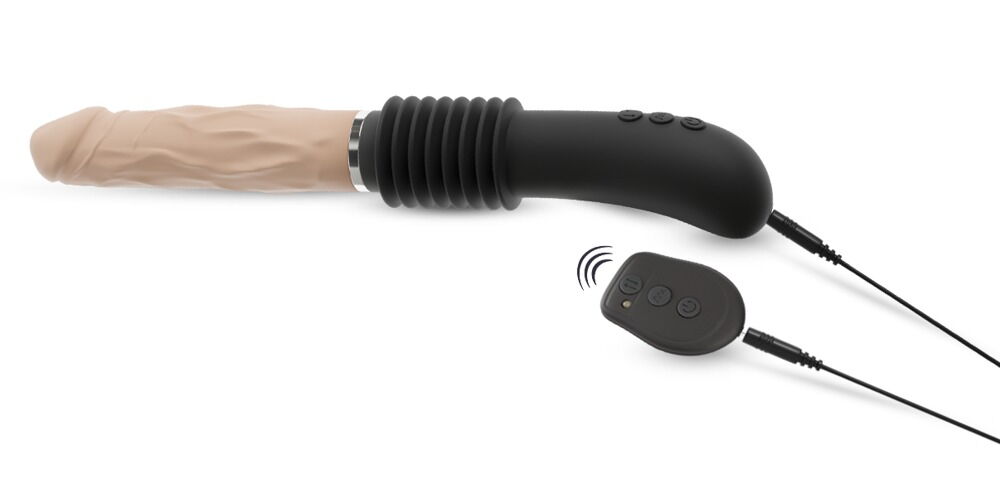 Stoßvibrator „RC Fucking Machine Flesh“ mit abnehmbarem Saugfuß
