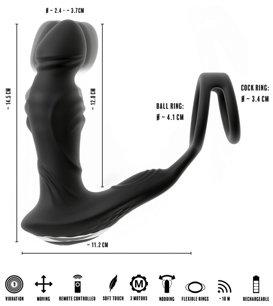 Prostata-Vibrator mit Fernbedienung