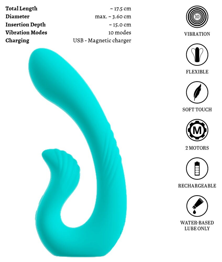 Doppelvibrator „NAIRA“ mit 2 x 10 Vibrationsmodi