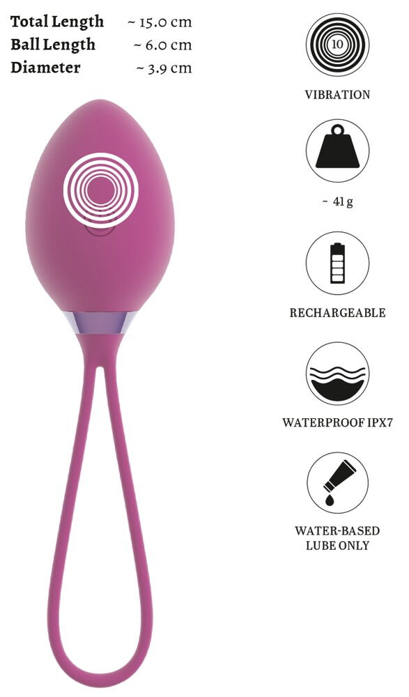 Vibro-Ei „ROVANA“ mit Fernbedienung
