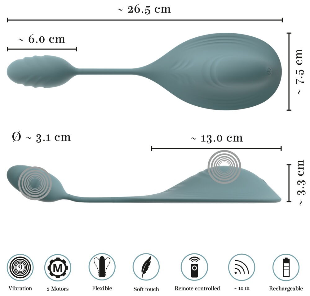 Vibrokissen „vibepad mini“ mit Fernbedienung