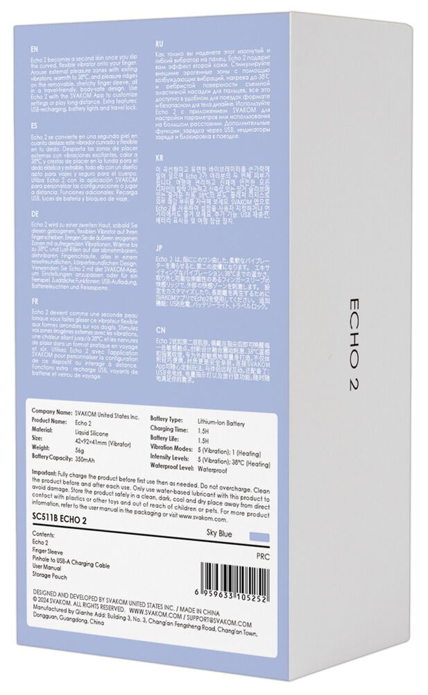 Fingervibrator „Echo 2“ mit Wärmefunktion