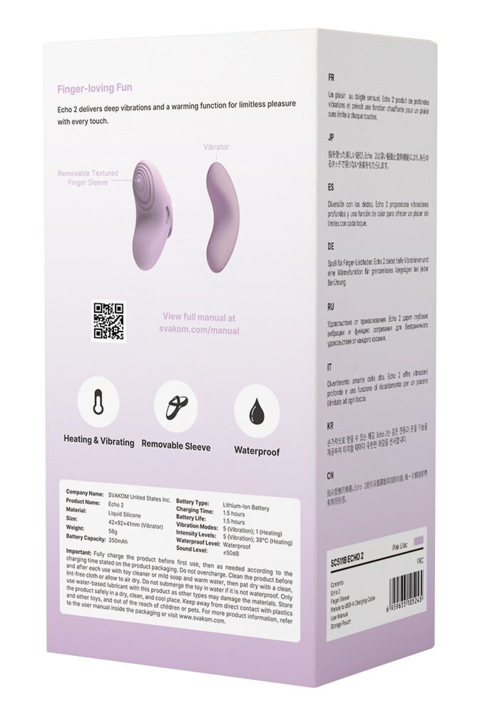 Fingervibrator „Echo 2“ mit Wärmefunktion