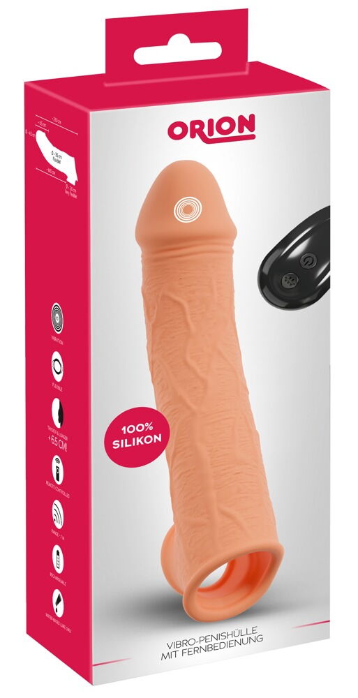 Vibro-Penishülle mit Fernbedienung