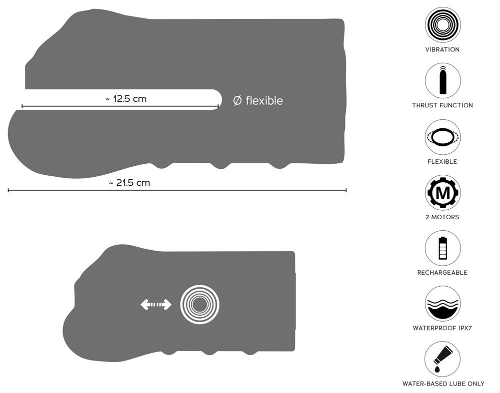 Masturbator mit Vibration & Stoßfunktion