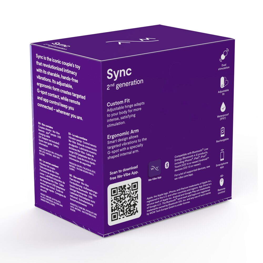 Paarvibrator „Sync2“ mit 10+ Vibrationsmodi