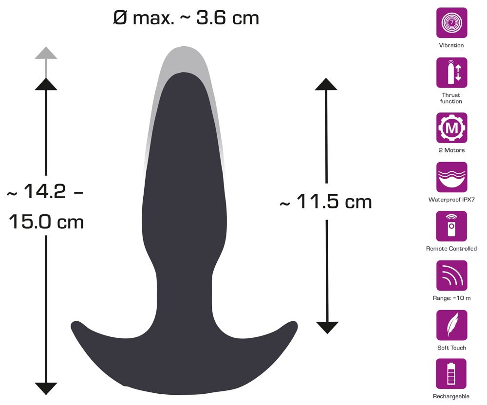 Analvibrator mit Stoßfunktion
