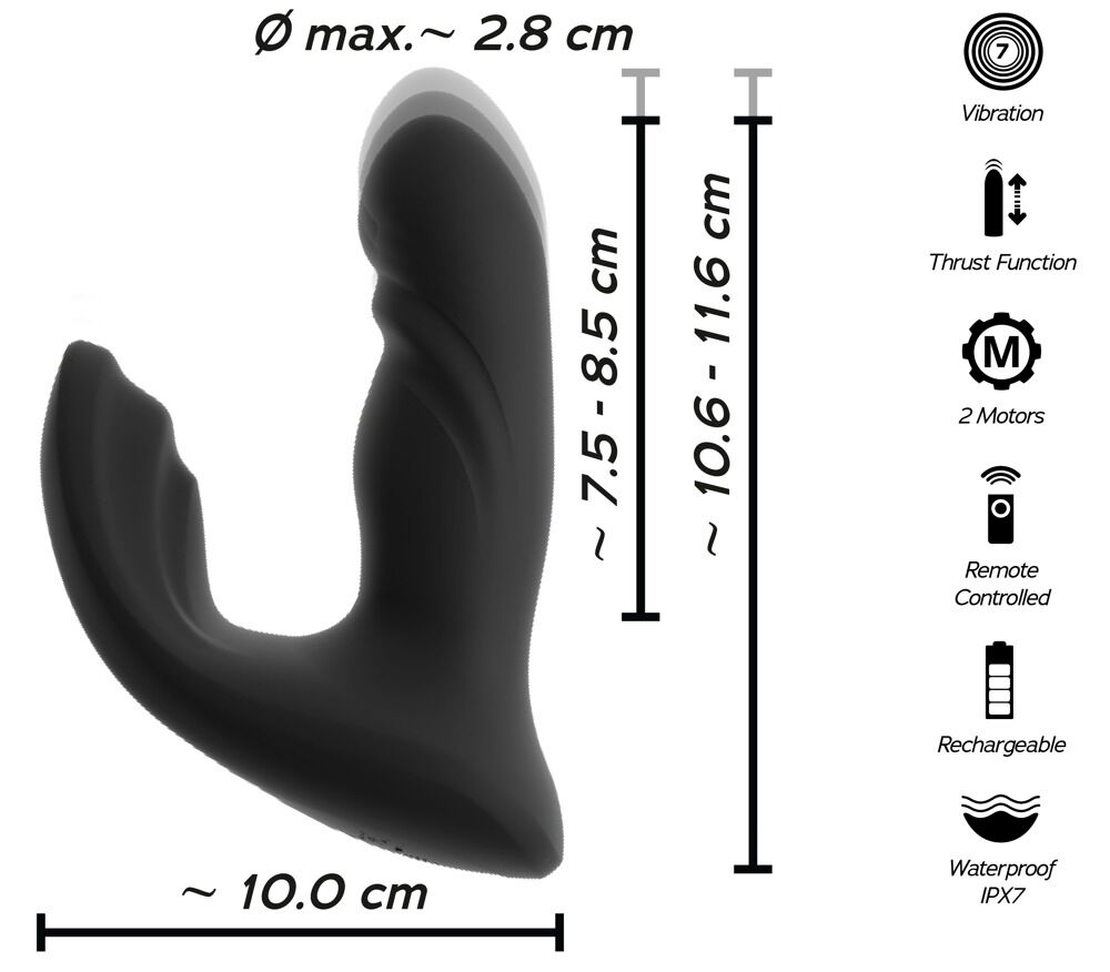 Analvibrator „RC Mini Prostata Plug“ mit Stoßfunktion