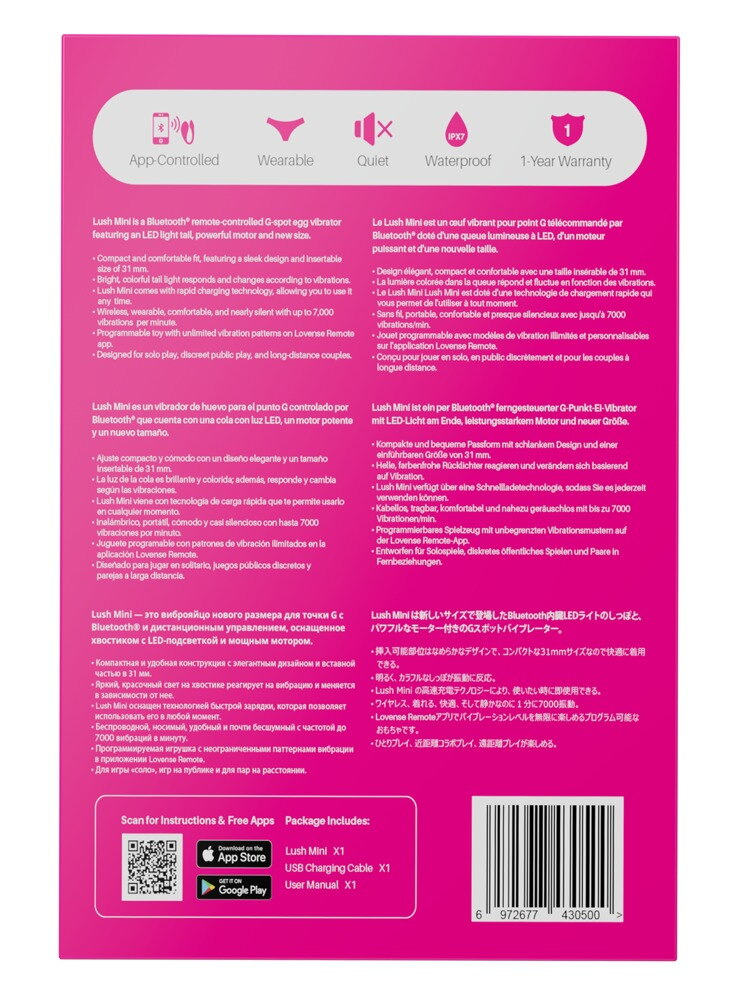 Vibro-Ei „Lush Mini“ per App steuerbar