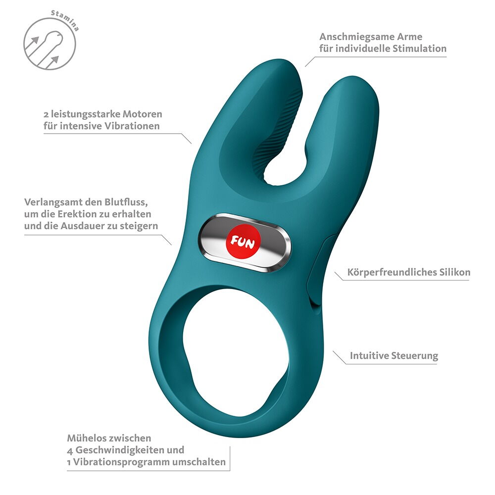 Vibro-Penisring „NŌS PRO“ mit 2 Motoren