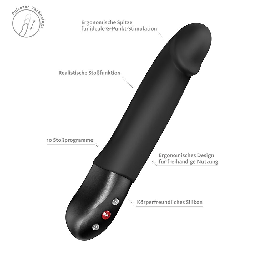 Stoßvibrator „STRONIC REAL“ mit G-Punkt-Kopf