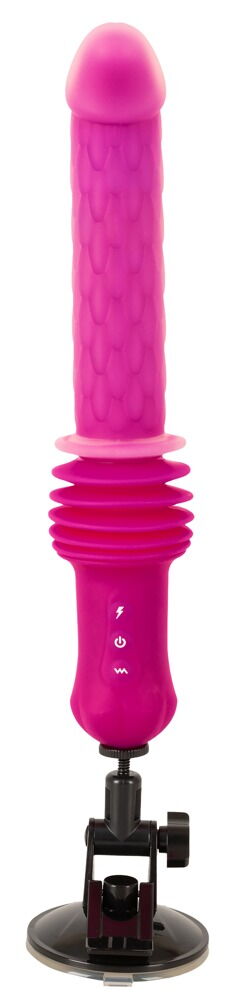 Stoßvibrator „RC Warming Fucking Machine“ mit abnehmbarem Saugfuß