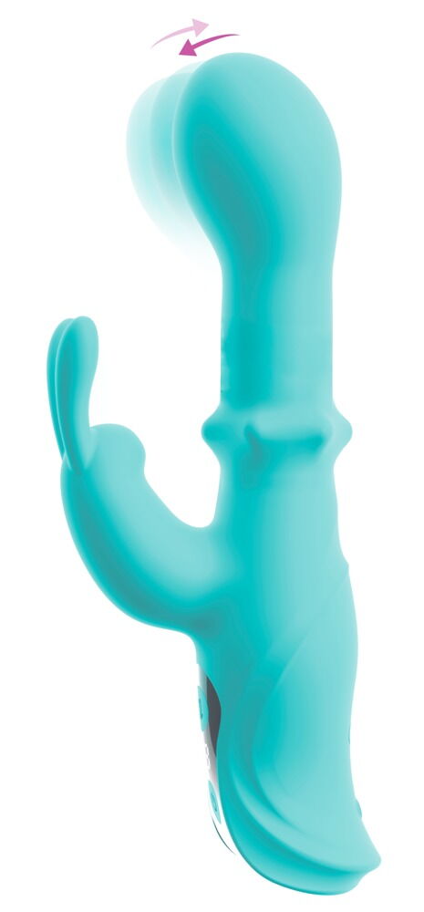 Rabbitvibrator „ORIVEN“ mit Klopf-Impulsen & Slide Massagering