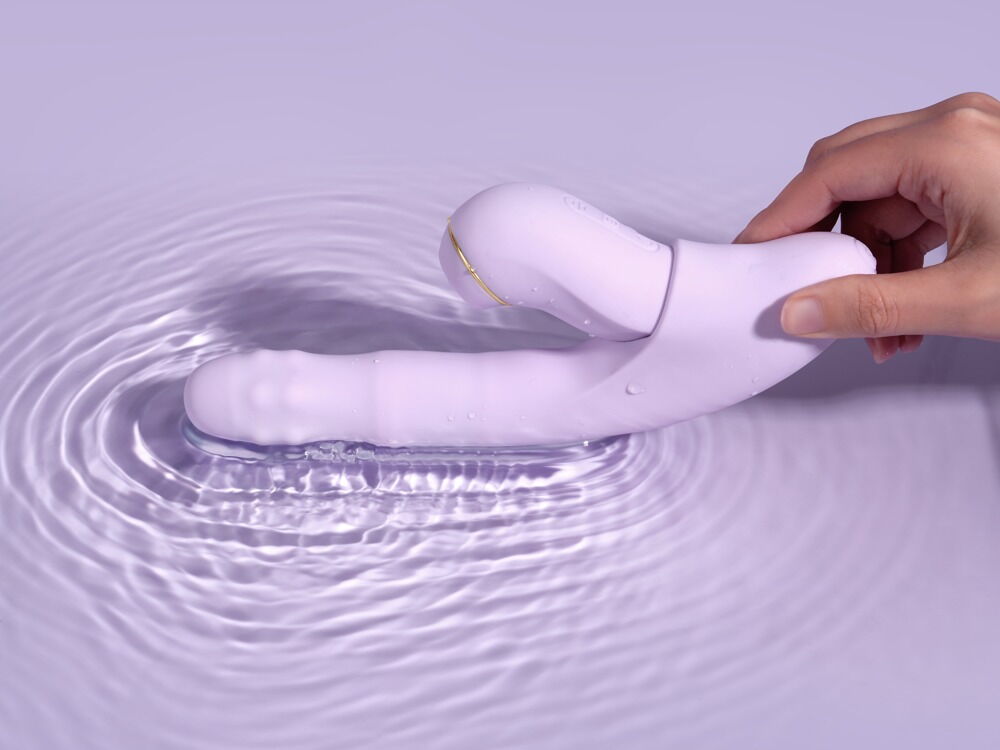 Stoßvibrator „DuoGlow“ mit Pulsator-Stimulator