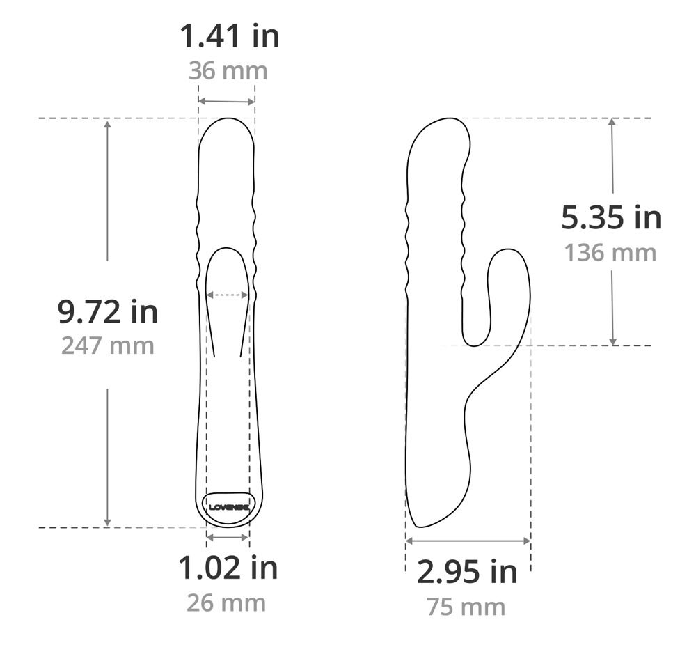Rabbitvibrator „Velvo“ mit WaveRoller-Massageperlen