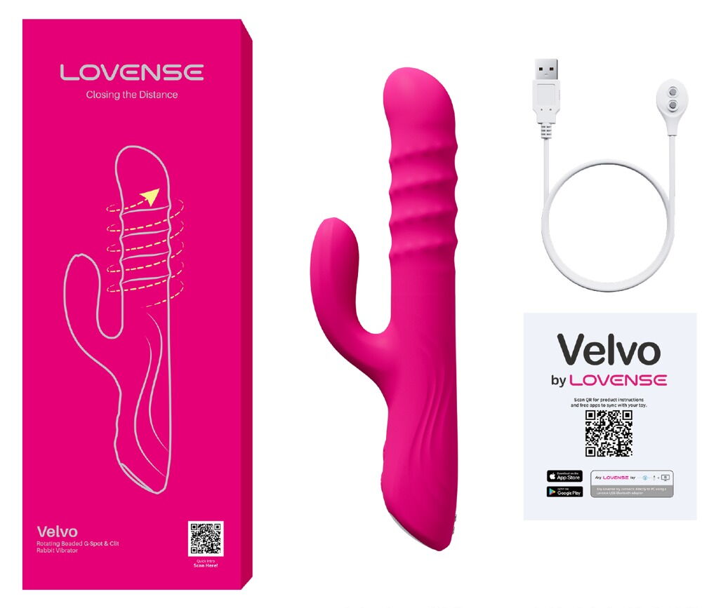 Rabbitvibrator „Velvo“ mit WaveRoller-Massageperlen