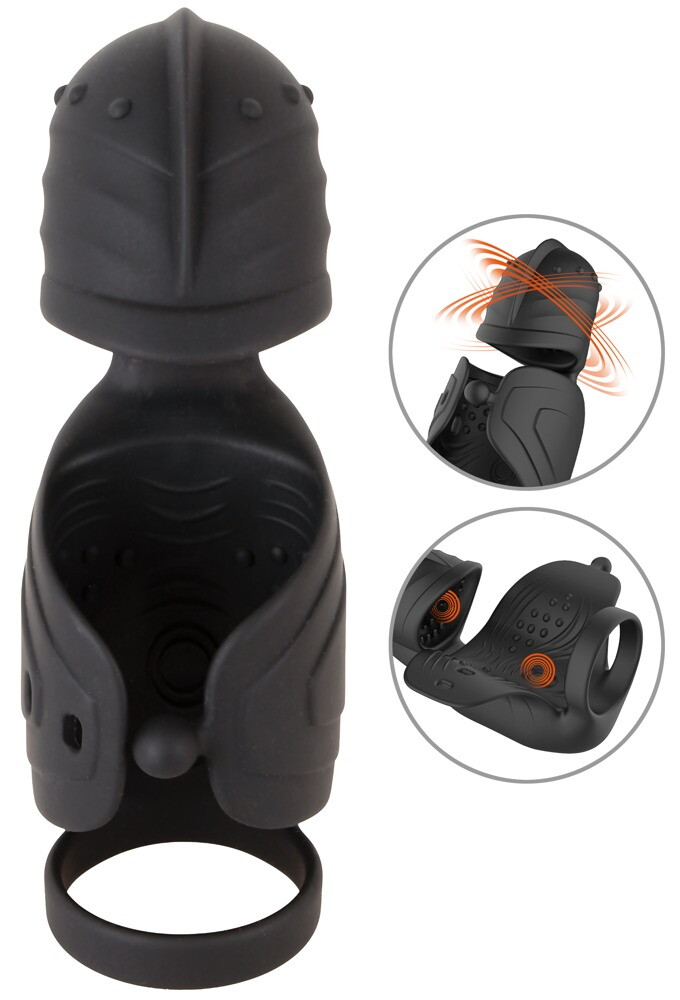 Masturbator mit Vibration und beweglichem Eichel-Stimulator