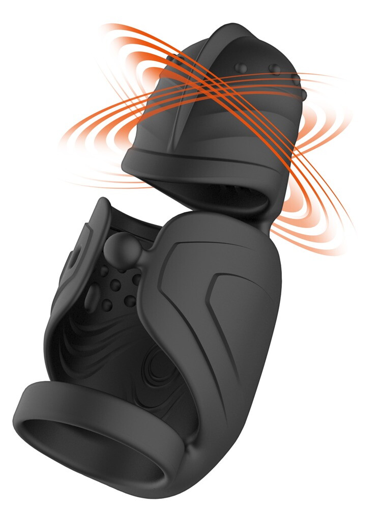 Masturbator mit Vibration und beweglichem Eichel-Stimulator
