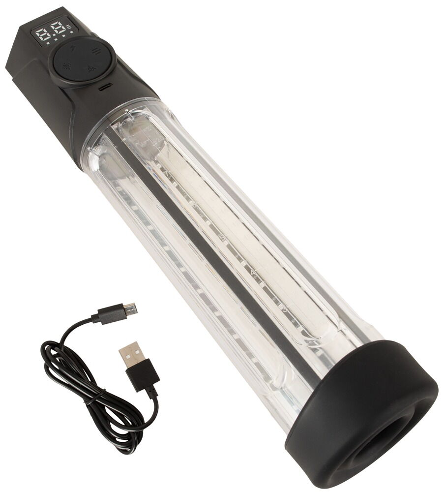 Penispumpe „Red Light Power“ mit Rotlicht-Tiefenwärme