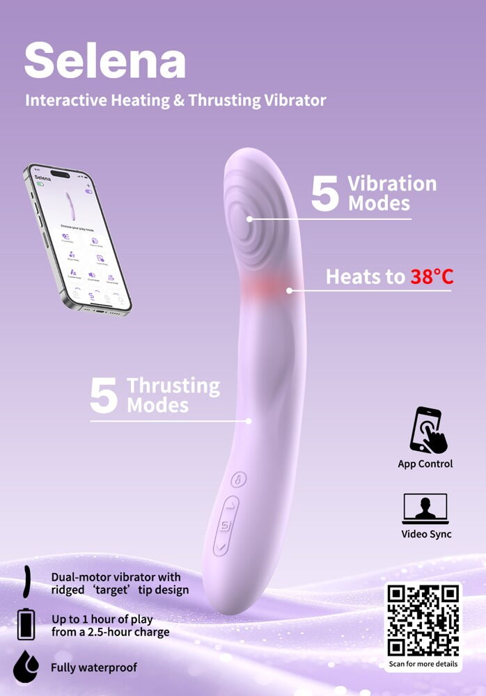 Stoßvibrator „Selena“ mit Wärmefunktion