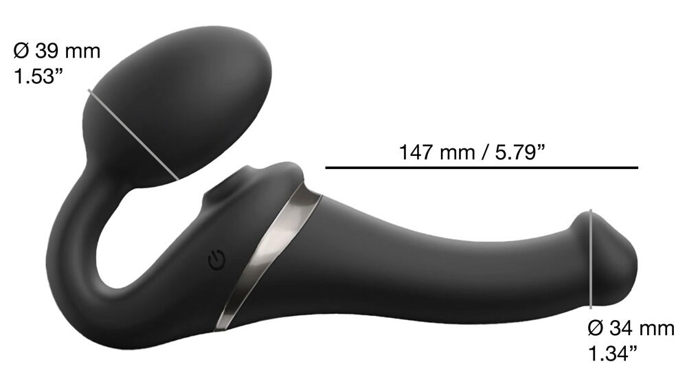 Strapless Strap-on „Multi Orgasm Bendable“ mit 3 Motoren
