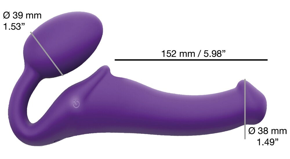 Strapless Strap-on „Vibrating Bendable“ mit 3 Motoren
