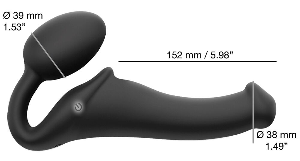 Strapless Strap-on „Vibrating Bendable“ mit 3 Motoren