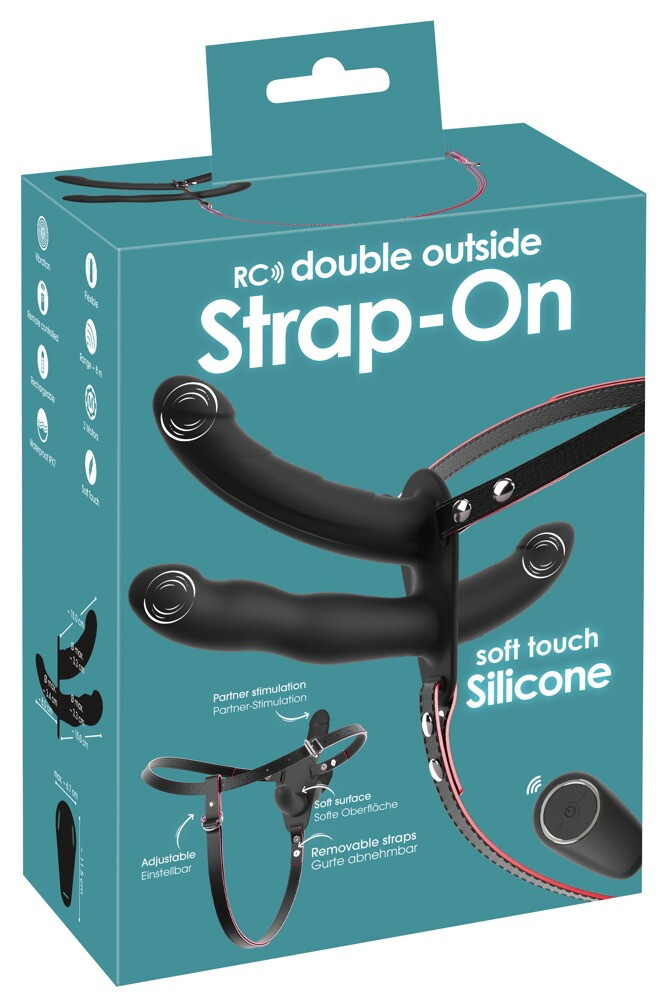 Strap-on „RC Double Outside“ mit 3 Vibratoren