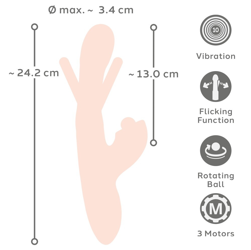 Rabbitvibrator „be in Motion“ mit Flicking Tongue