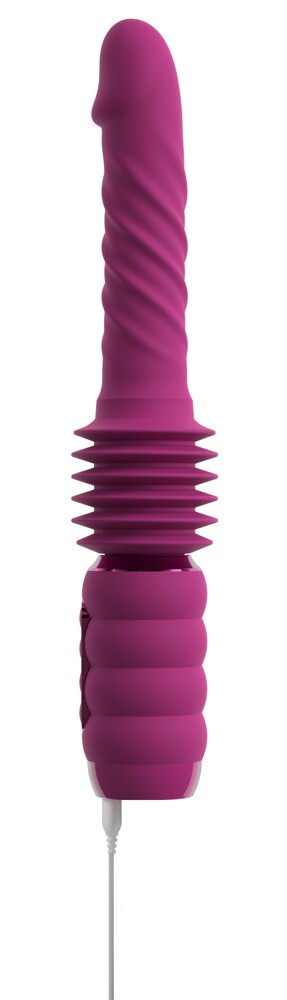 Stoßvibrator „Thrusting & Rotating Fucking Machine“ mit abnehmbarem Saugfuß